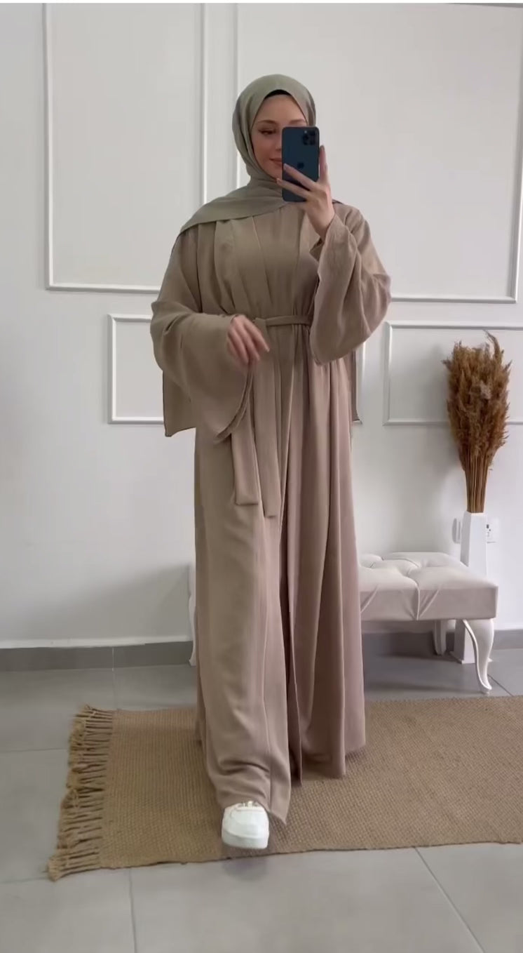 boutique by inaya ensemble robe kimono taupe